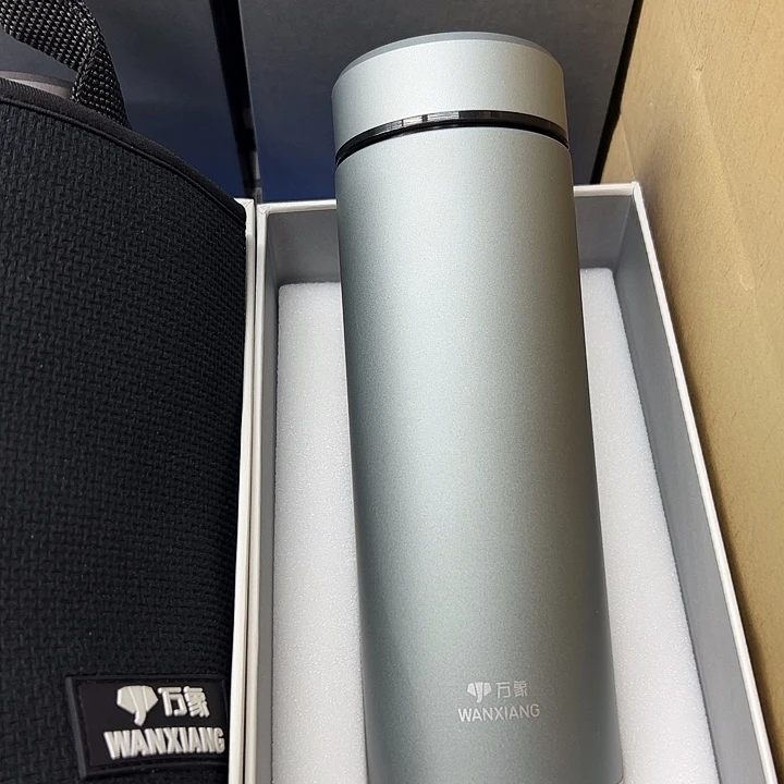 万象保温杯h122-550蓝杯套