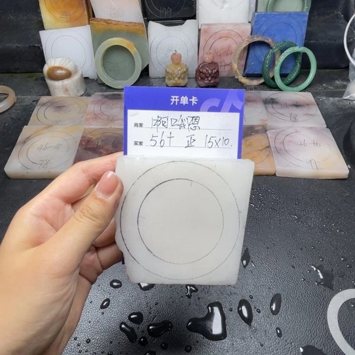 啊***！石英质玉（金丝玉）手镯未镶嵌定制手镯
