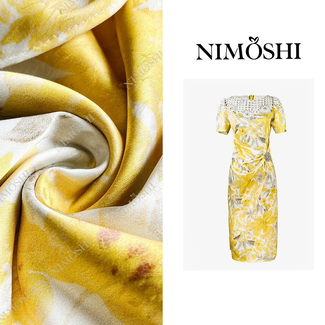 NIMOSHI【南油】欧式夏季花朵沙滩度假设计气质显瘦连衣裙Q1966