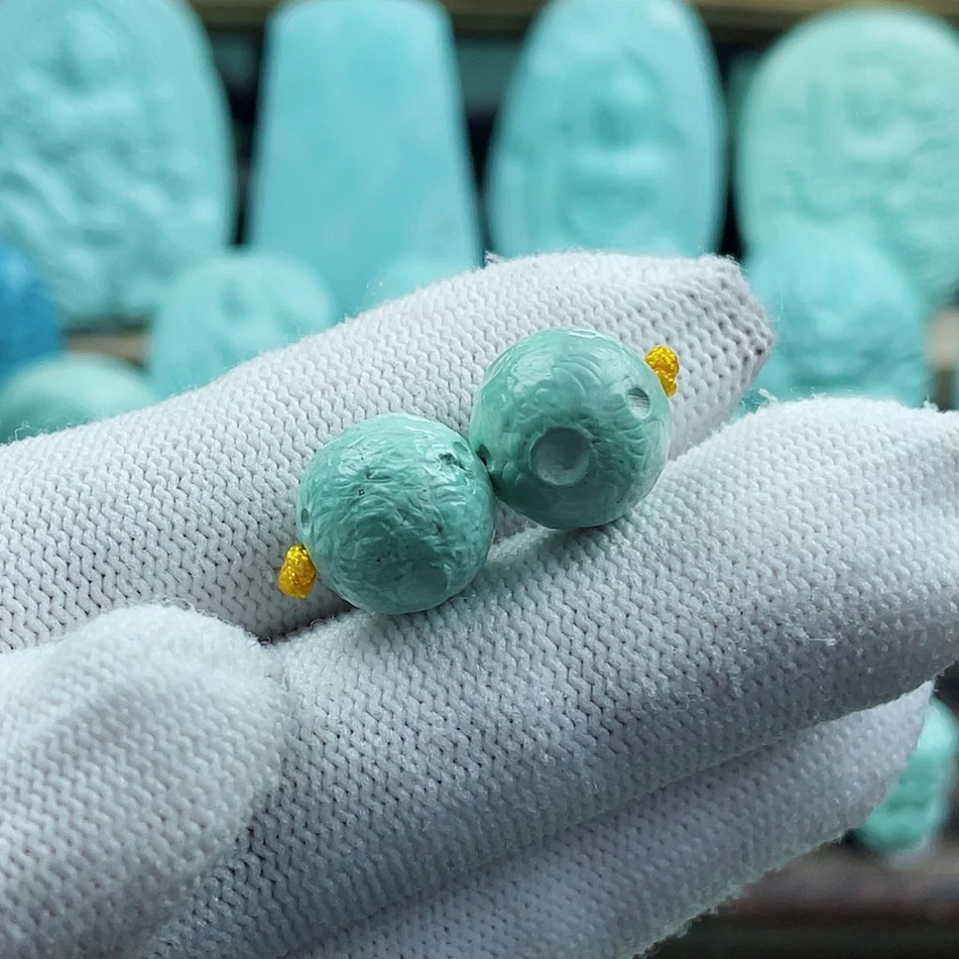 绿松石珠宝奇石未镶嵌配饰卡12