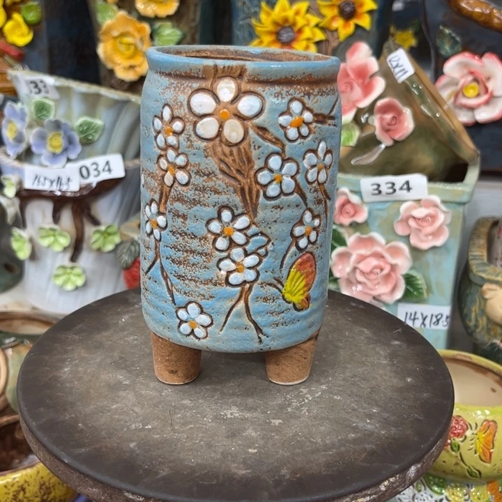 紫砂花盆粗陶材质多肉花盆