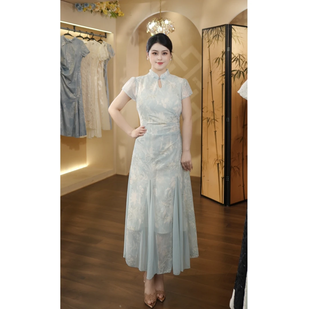 冰冰定制-149（海盐蓝）连衣裙DMYQ1056-XX