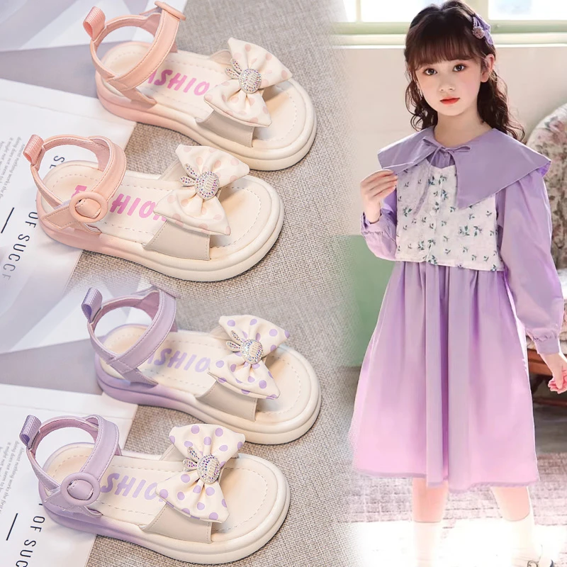 儿童凉鞋女孩夏款2025新款女童凉拖防滑软底中大童洋气沙滩YK658-