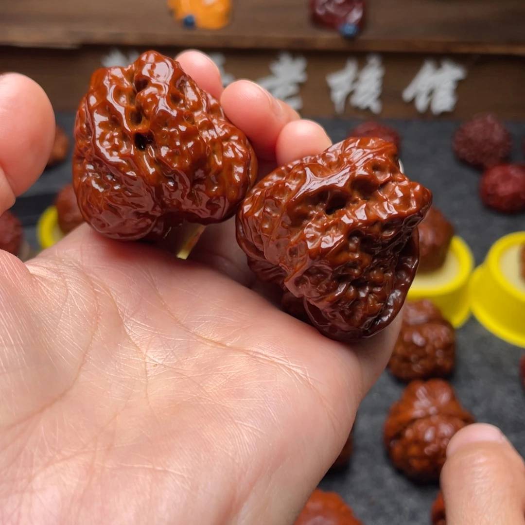 文玩核桃吊坠文玩核桃 手把件 蛤蟆头 39