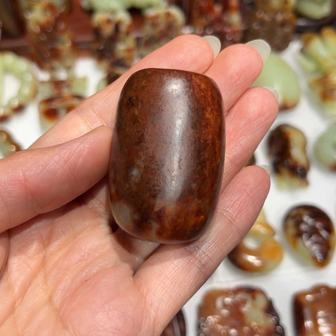 岫岩河磨玉（透闪石质玉）未镶嵌挂件明*