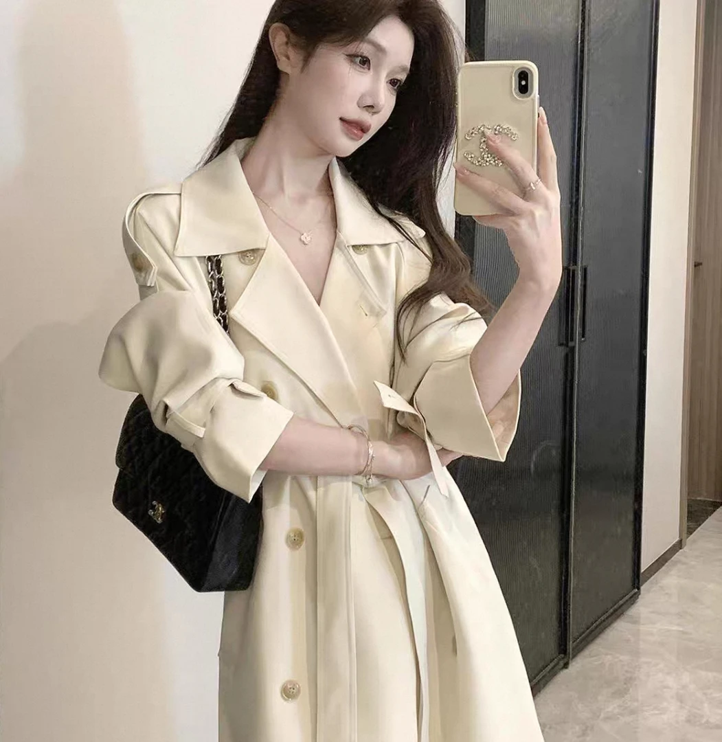 【主推专用W】韩版中长款风衣春秋新款FY21