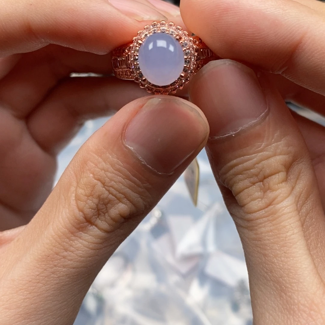 翡翠戒指未镶嵌小***吃天然缅甸翡翠a货