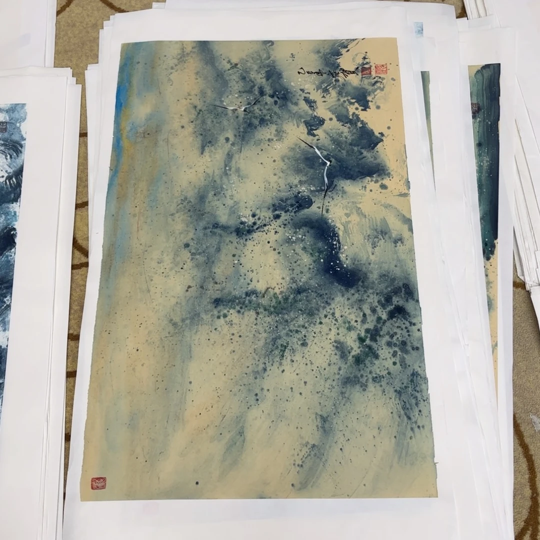 东***城国画年启贺三尺童