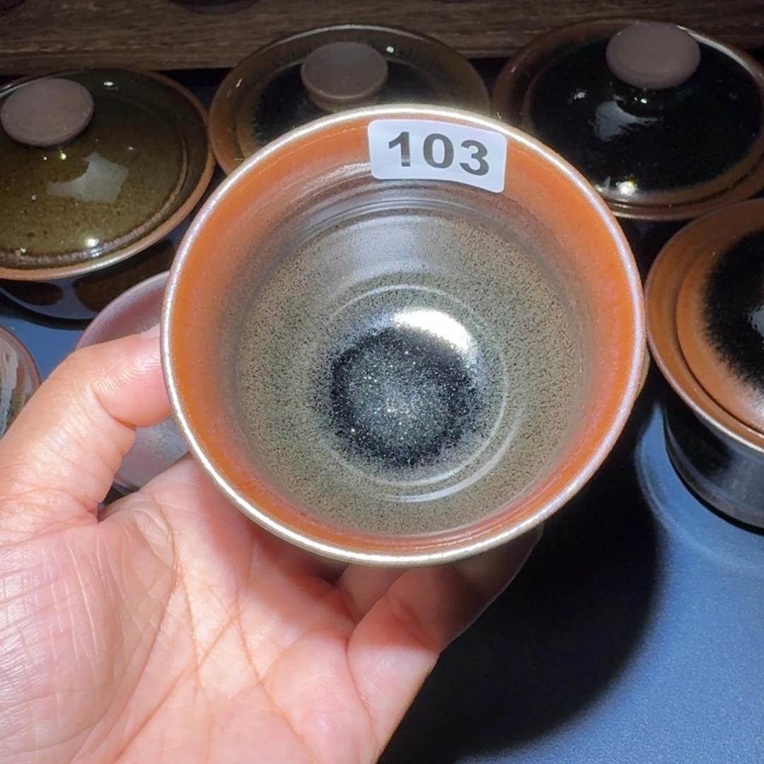 超***猫小雨茶盏，手工柴烧