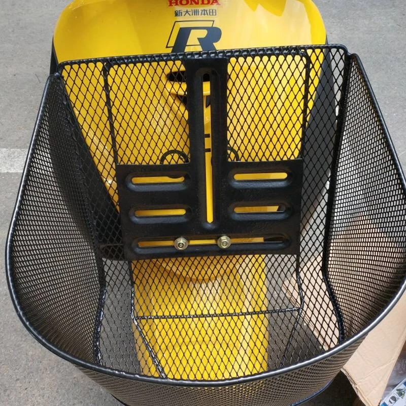 电动车前车篮子摩托前置车筐金属加强型本田自由车篓日本专用工厂