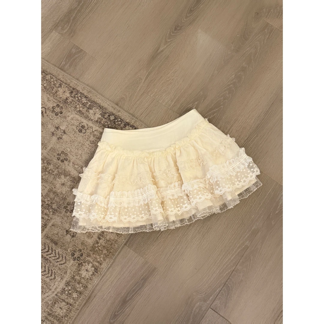 春夏甜辣显瘦蕾丝A字半身裙短裙 R8203-2Y