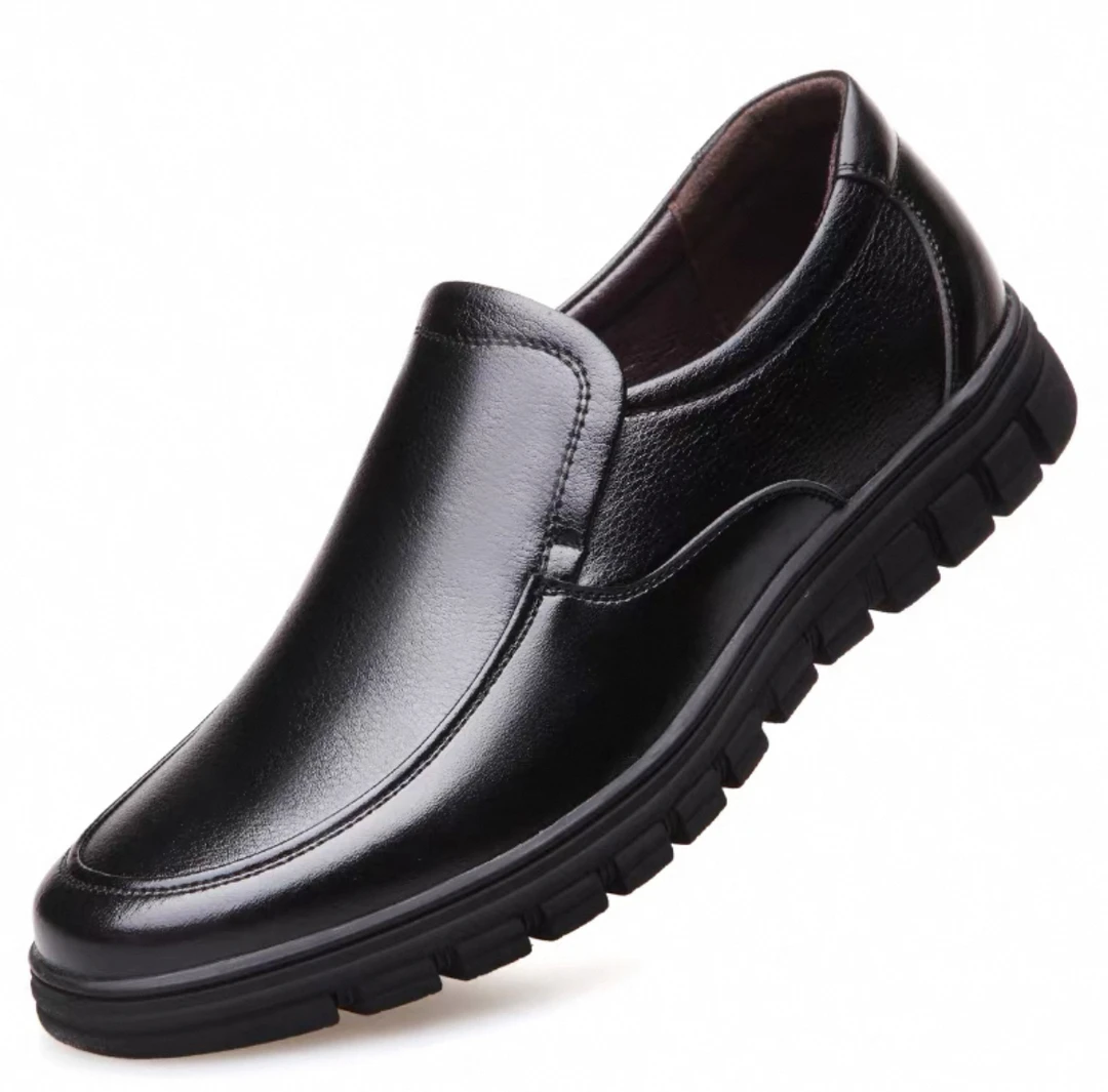 新款四季款皮鞋一脚蹬耐磨防滑低跟休闲风套脚休闲皮鞋休闲鞋