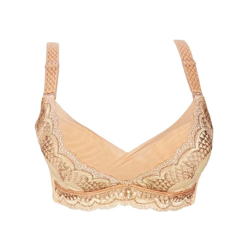 雅爱丽莎文胸内衣性感蕾丝舒适薄款调整型聚拢侧收修身定型