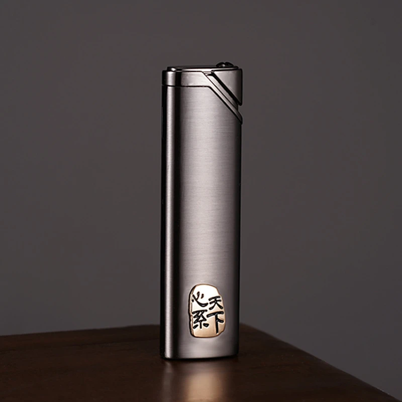 【新疆北京包邮】复古金属充气直冲防风打火机时尚小巧便携高级感