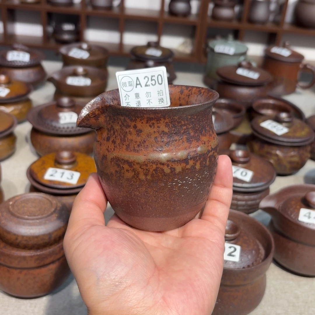 茶具粗瓷茶具素胎无釉盖碗