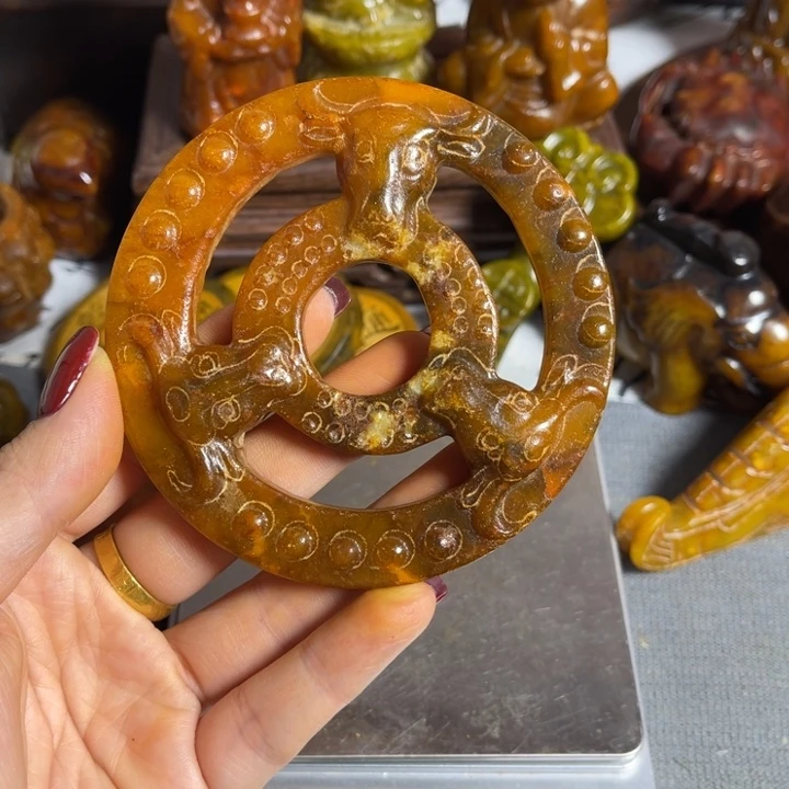 蛇纹石玉合金颈饰