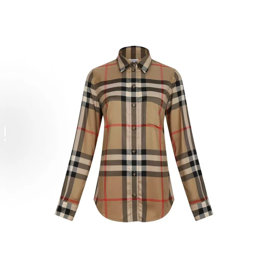未使用 BURBERRY/博柏利 Burberry格纹单排扣长袖衬衫 lyj