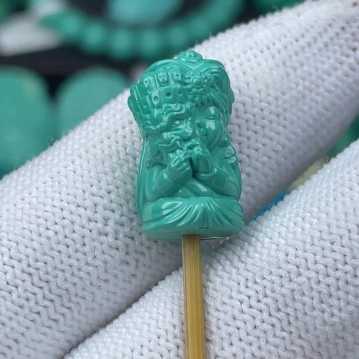 高瓷绿11mm扎基拉姆配饰