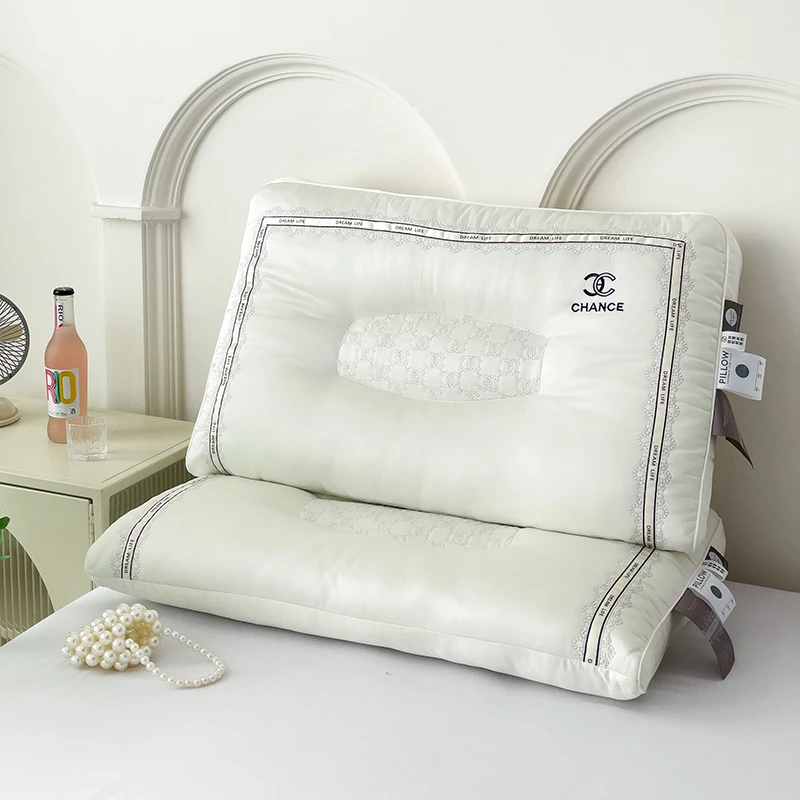 2025新款[2只]亲肤透气抗菌生态枕芯立体家用柔软防螨睡眠枕