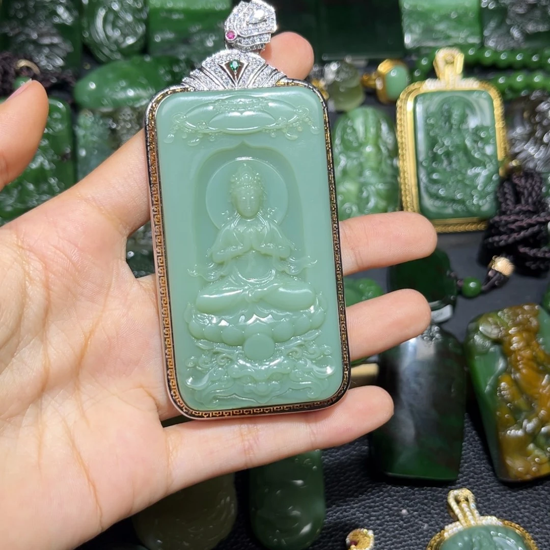 北***铝和田玉未镶嵌挂件