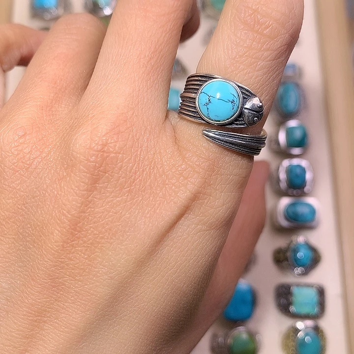 绿松石银S925镶嵌颈饰