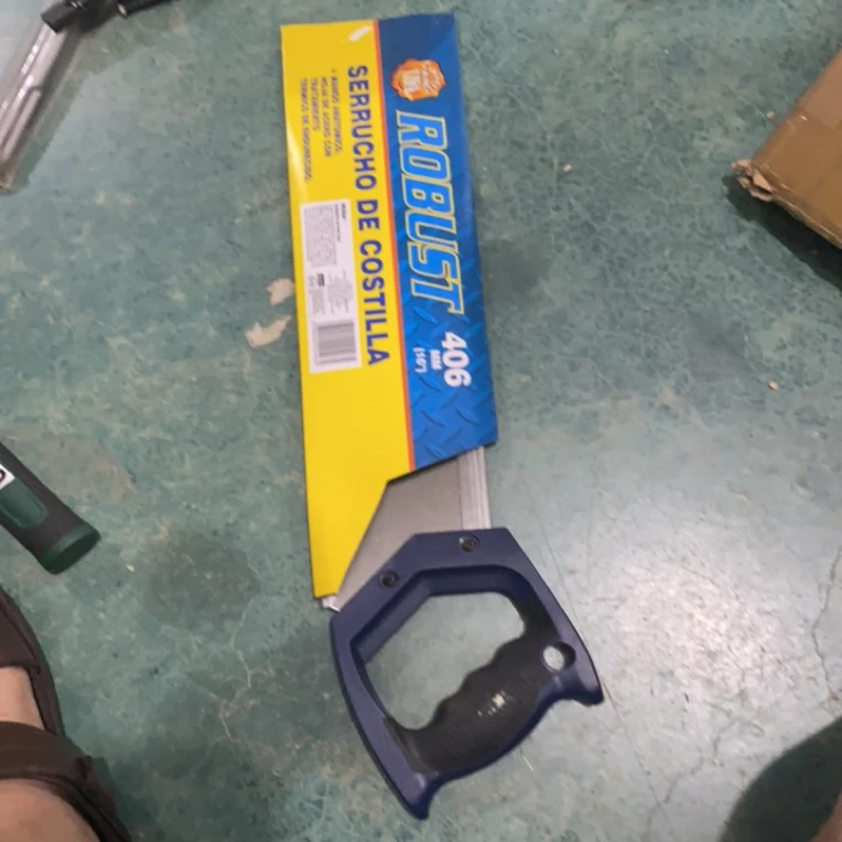蓝色手柄ROBUST家用手工锯锯木头木板神器细齿手拉伐木锯子