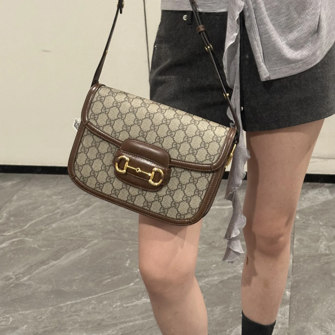 95新 GUCCI/古驰 GUCCi马鞍包 斜挎包 1955 且曼