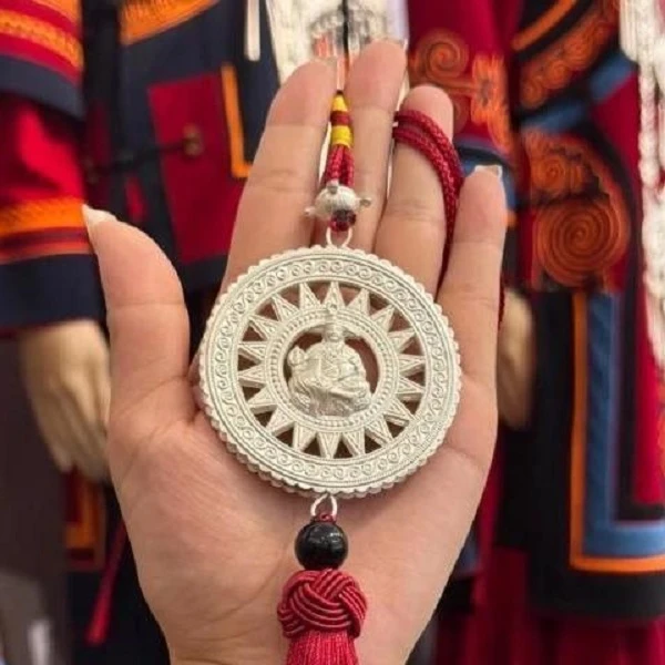 大凉山彝族毕摩车子吊坠单坠汽车挂饰吊坠花丝小众饰品民族风配饰