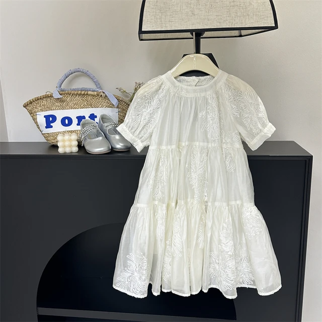 童装女童连衣裙2025夏季新款儿童法式公主裙洋气小女孩泡泡袖裙子