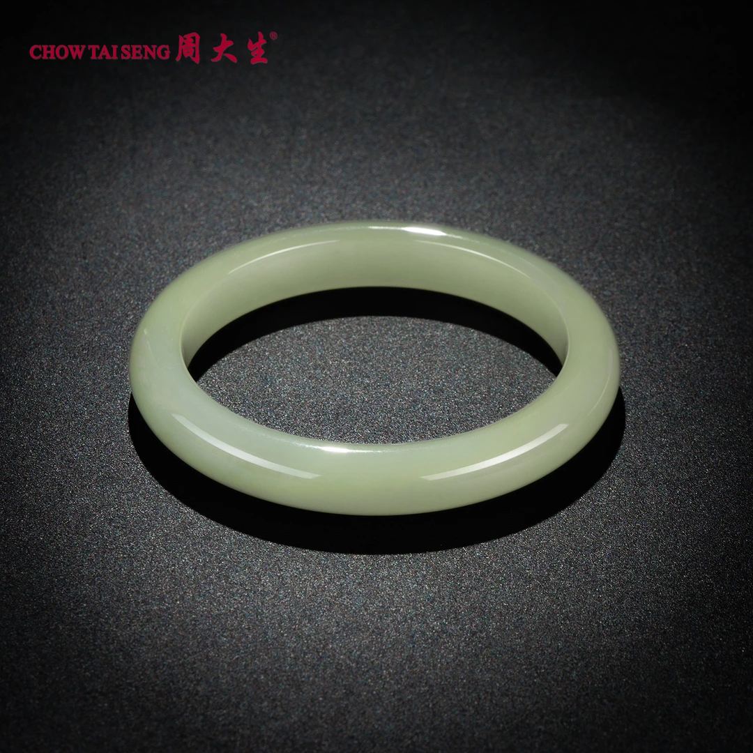 周大生 【雨初霁】晴水和田玉手镯天然湖水镯子 多样性发货 Z0SZ004