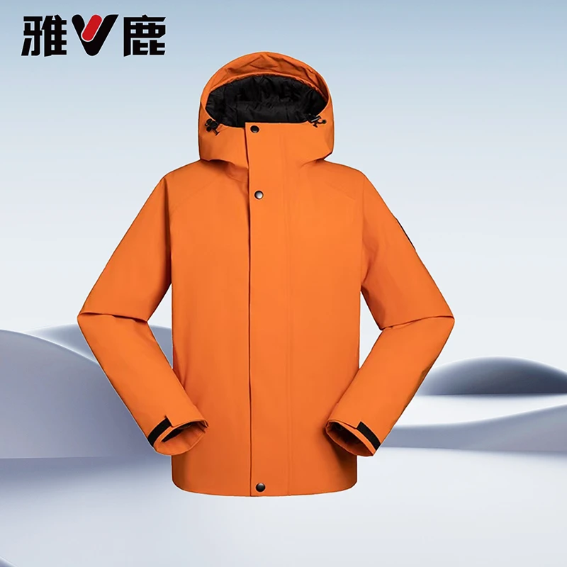 V/雅鹿雅鹿软壳立领冲锋衣羽绒服防水工装夹克外套男