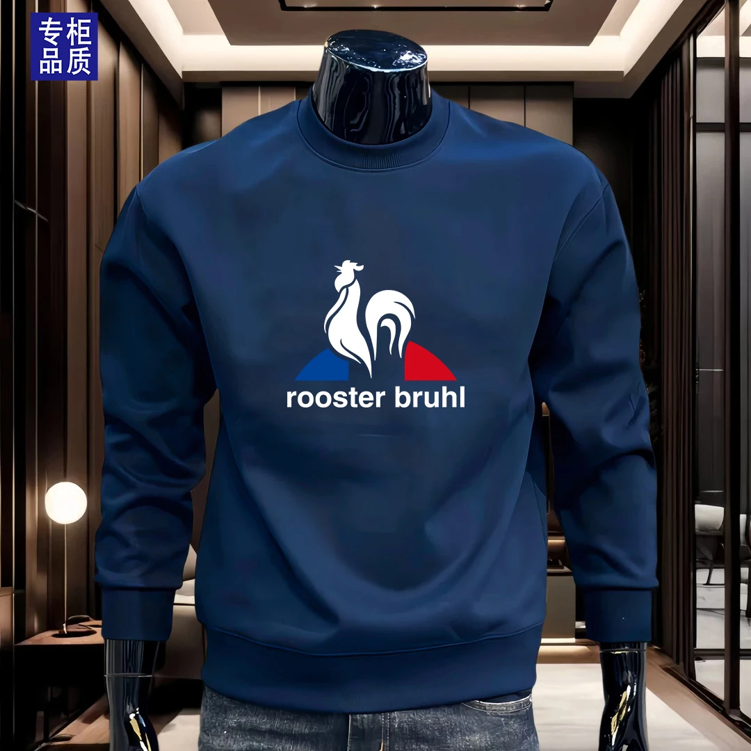 公鸡卫衣男士休闲长袖t恤男款秋冬季新款复古重磅潮牌内搭打底衫