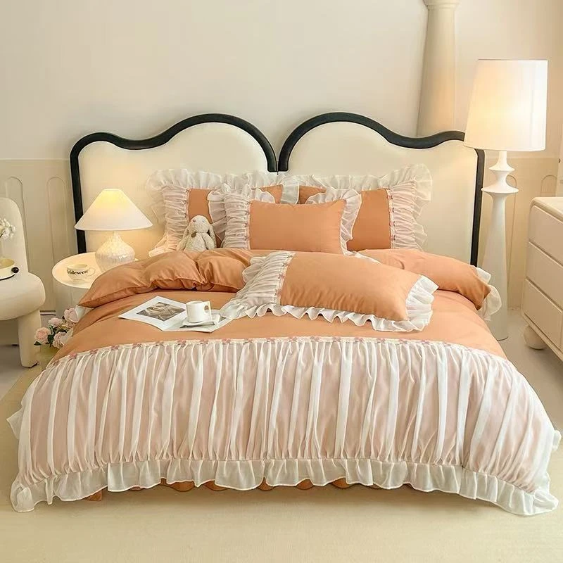 佰食果【UZOYUM】雪纺花边法式四件套