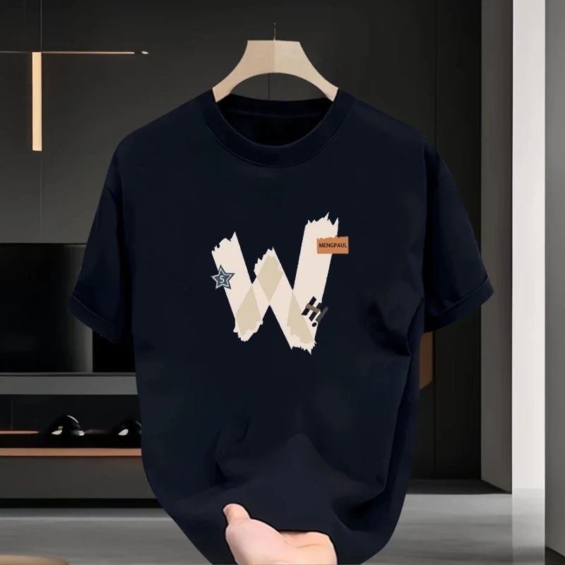 仓石一树潮流美式字母印花短袖T恤男夏季纯棉宽松圆领半袖情侣款