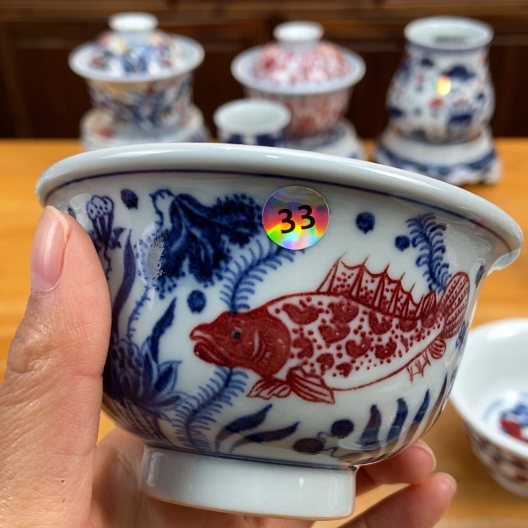 手绘现代茶具非古董