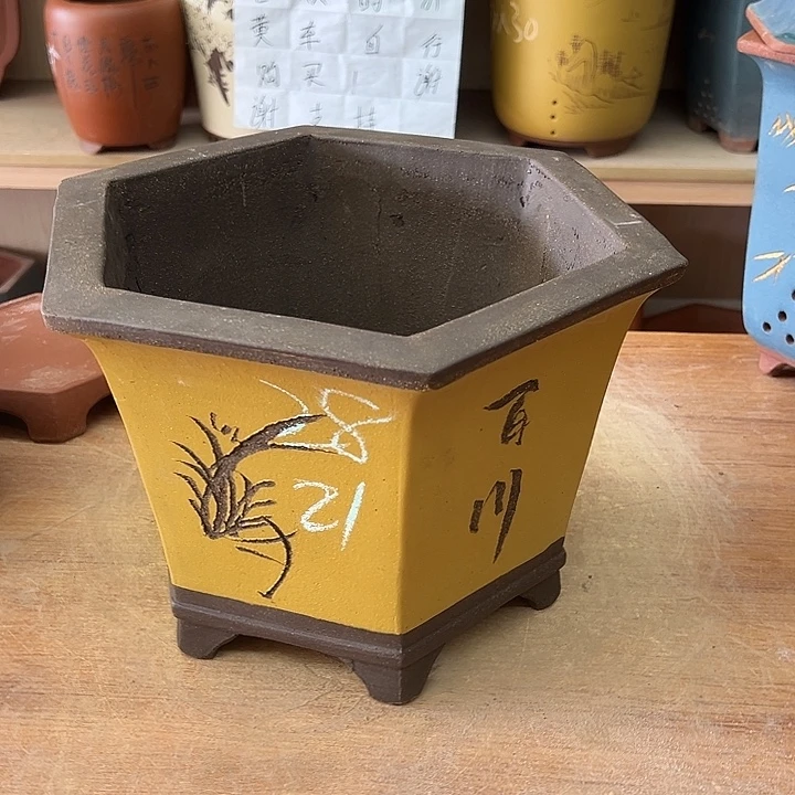 紫砂花盆，透气花盆