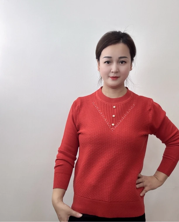 【圆佳佳服饰】【三颗扣子针织衫】2025春秋新款百搭时尚针织衫
