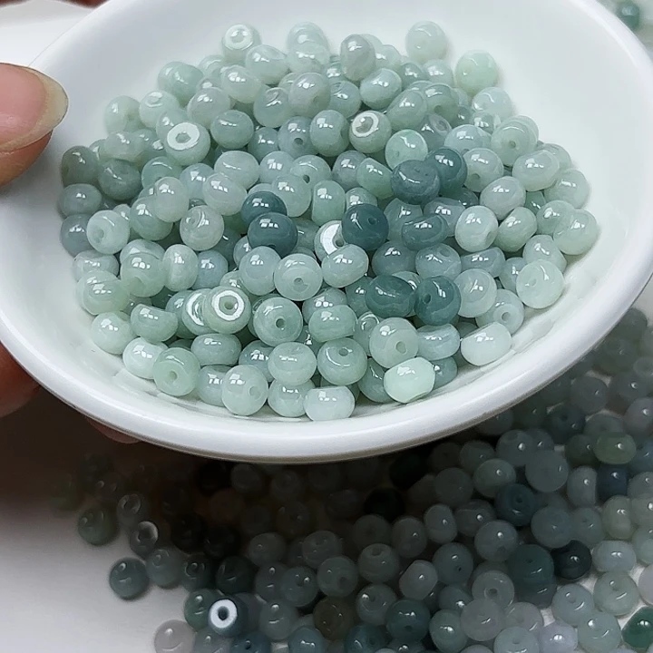 翡翠手链未镶嵌散珠300+10颗卡6