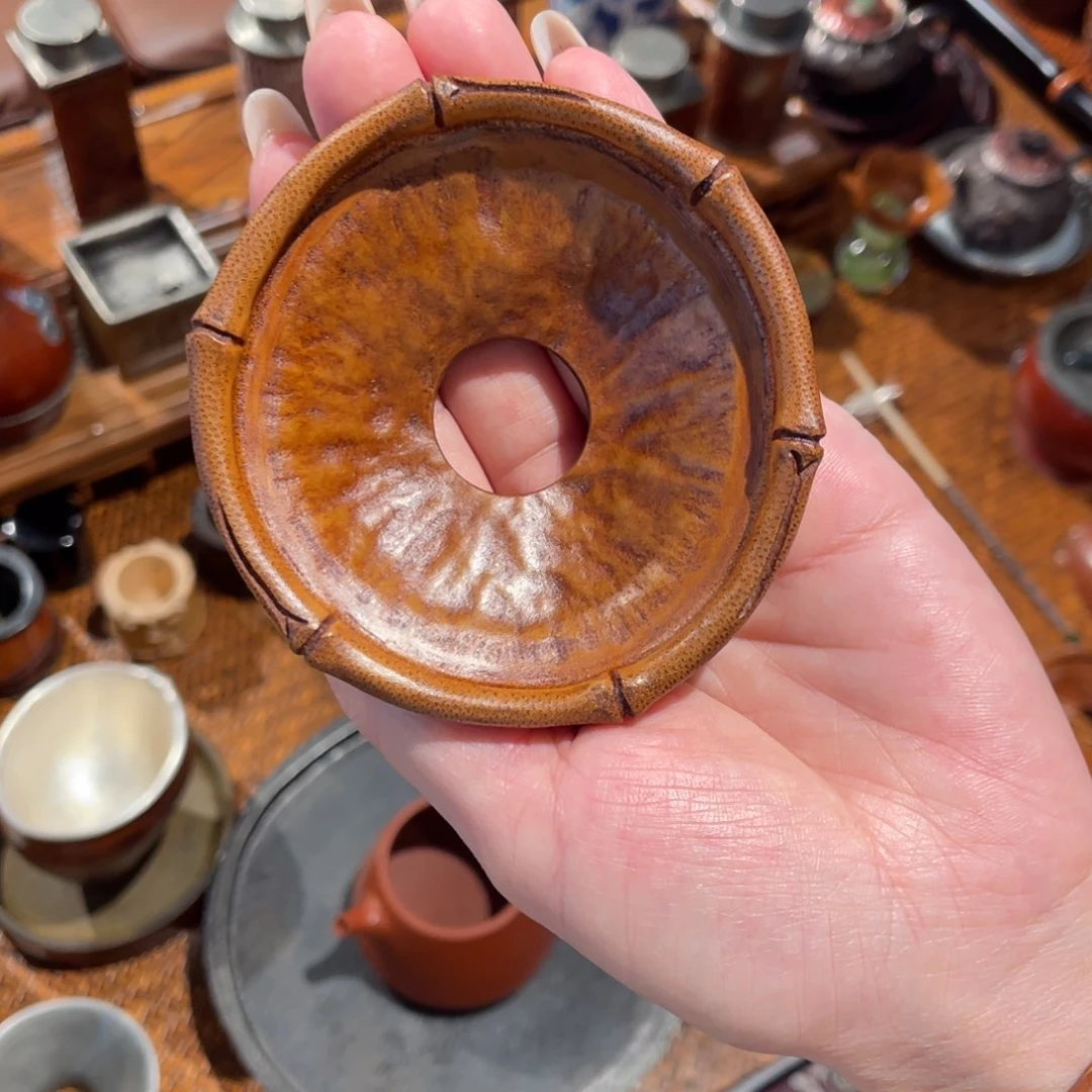 茶壶紫砂停**生竹制投茶器