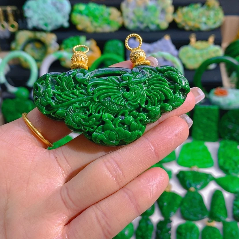 【闪购商品】翡翠颈饰未镶嵌百鸟朝凤