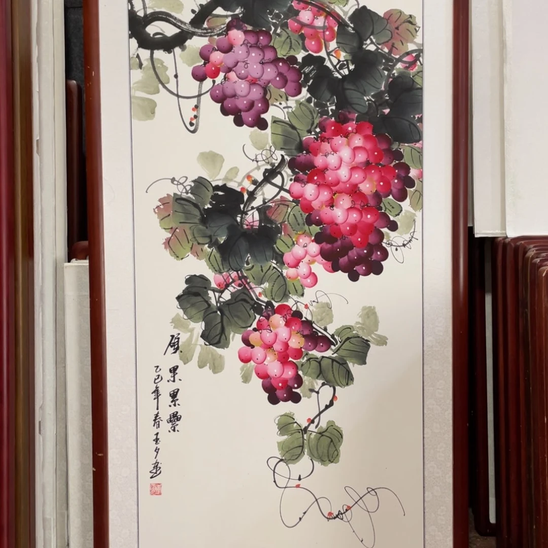 国画带框尺寸63*123厘米