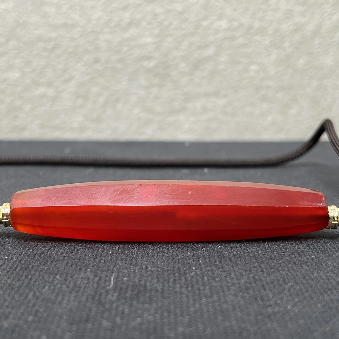 【岁龙甄选】多棱红玛瑙管珠