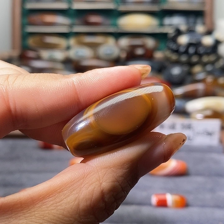 豆****玛瑙/玉髓未镶嵌吊坠(不含链)