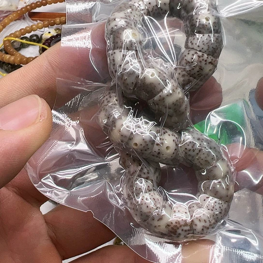 星月菩提手串6卓越糯冰石玉星月菩提单圈猪大肠10
