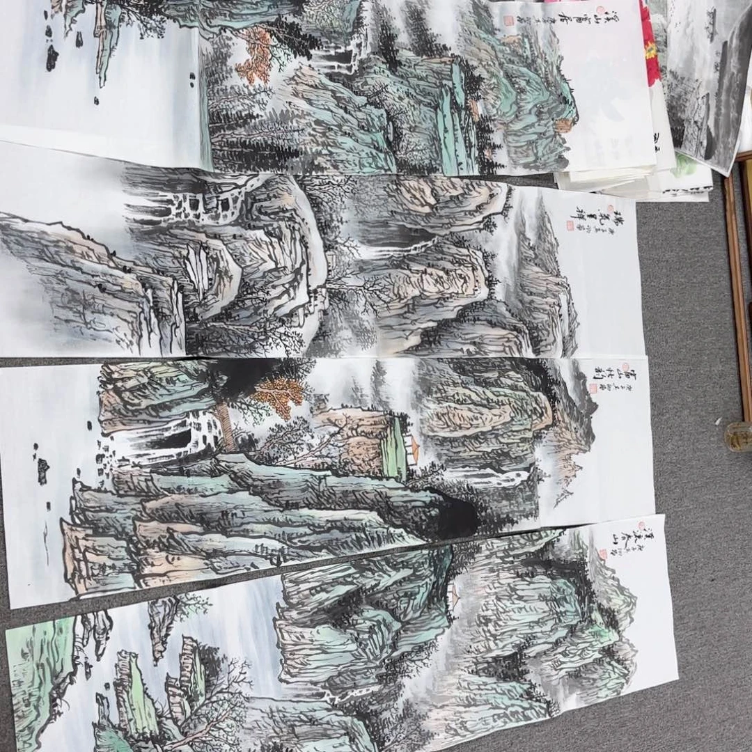 国画国画作品多次