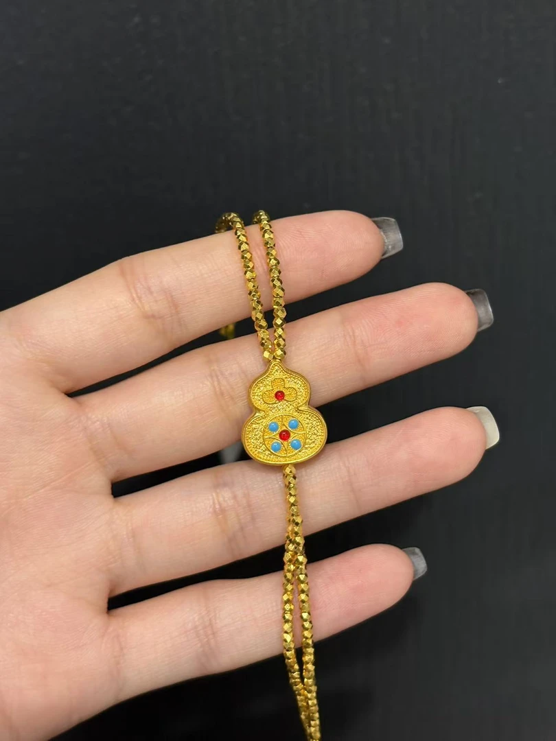 【小鹏黄金】足金999蹦迪葫芦5G手链12.07 11.99 12.11