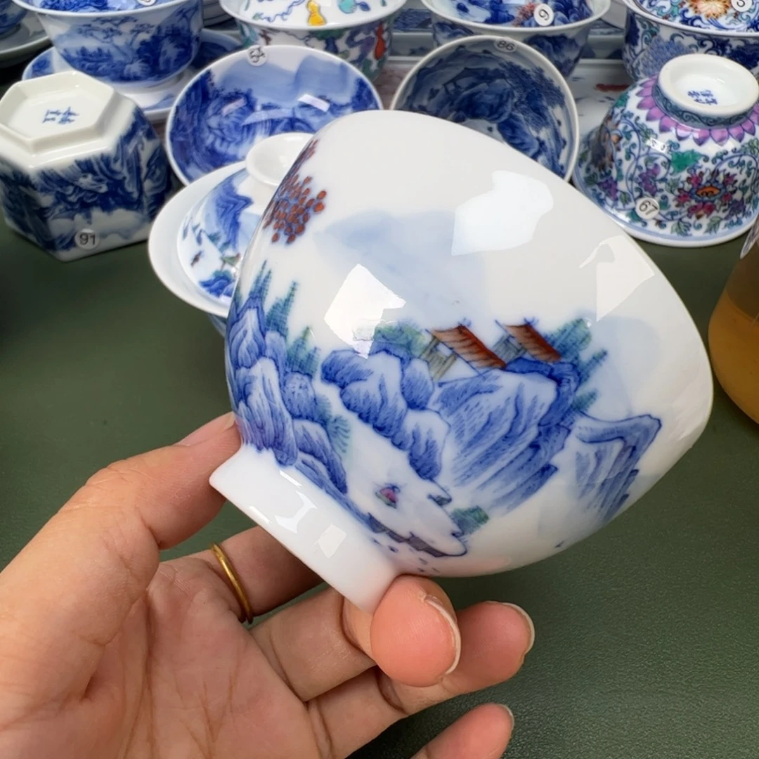 景德镇纯手工纯手绘茶具木木11