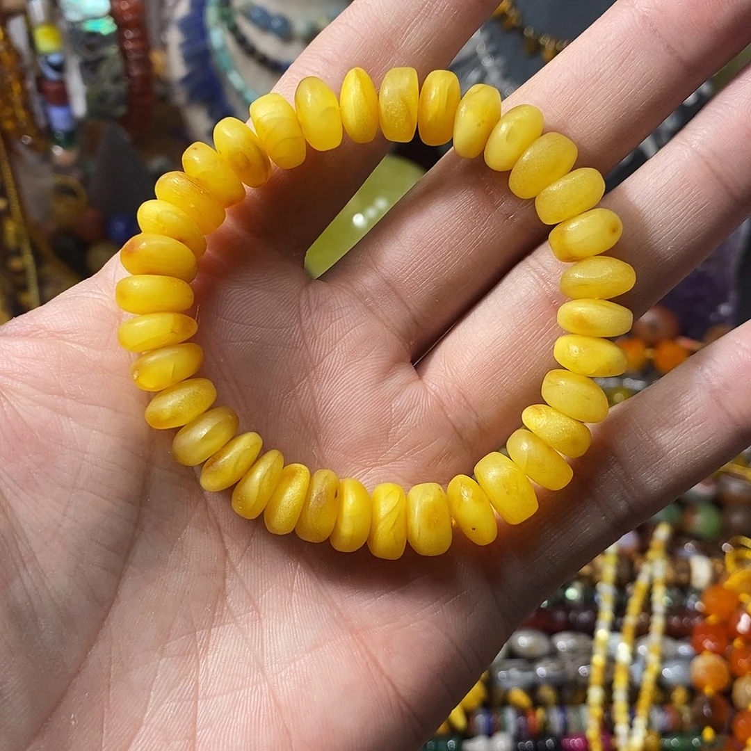 石英质玉未镶嵌，天然蜜，蜡手串12mm，