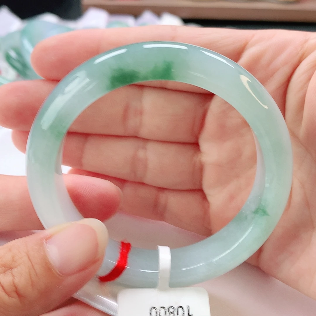 翡翠未镶嵌手镯54正