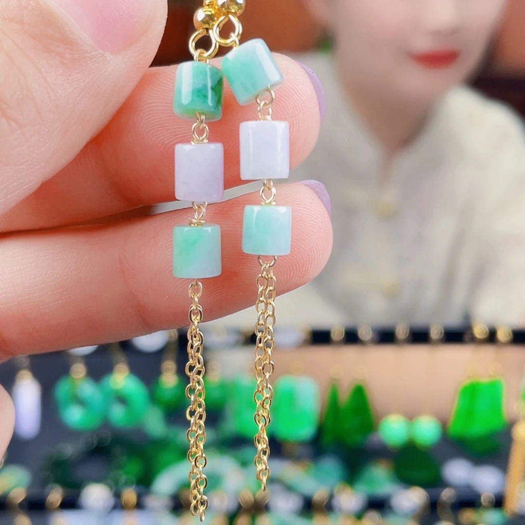 翡翠未镶嵌耳饰饰品